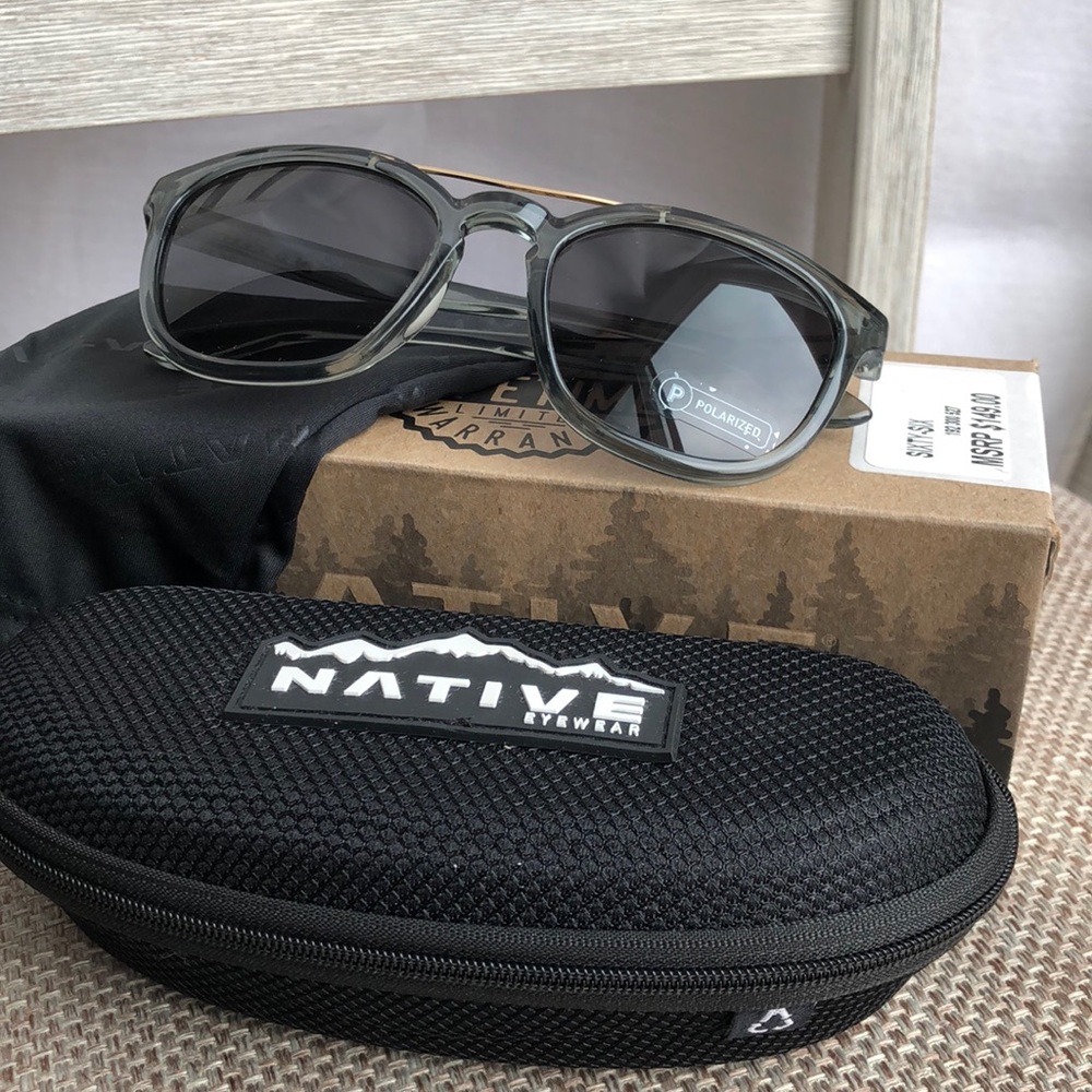 Native brand gray sunglasses